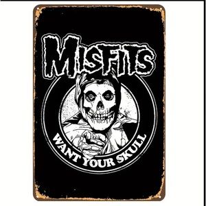 Metal Misfits Punk Band Metal  Sign